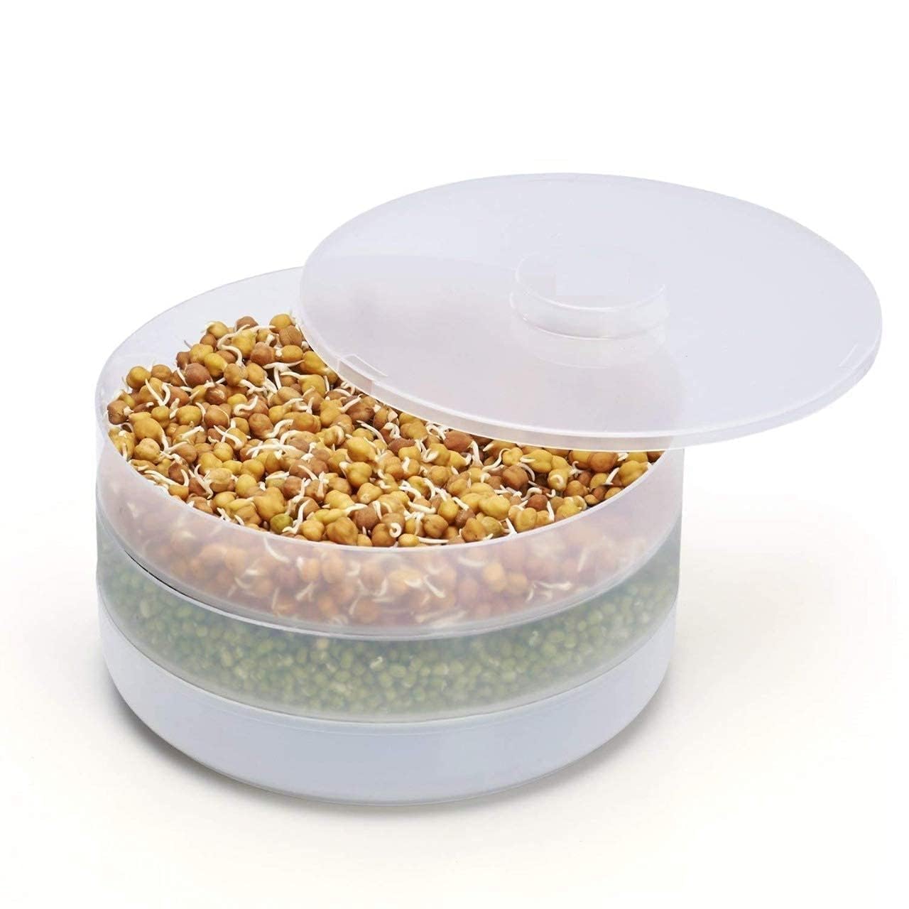 Rylan Sprout Maker With 4 Compartments For Multi Purpose Use - Plastic Grocery Container Sprouted Grains Seeds Dal Channa Chole